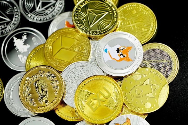 Several cryptocurrency coins depicting cryptocurrency investments