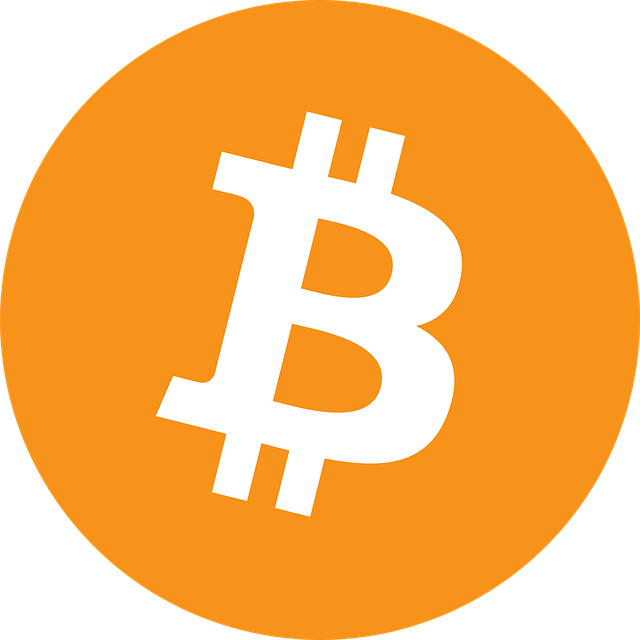 Closeup of Bitcoin logo