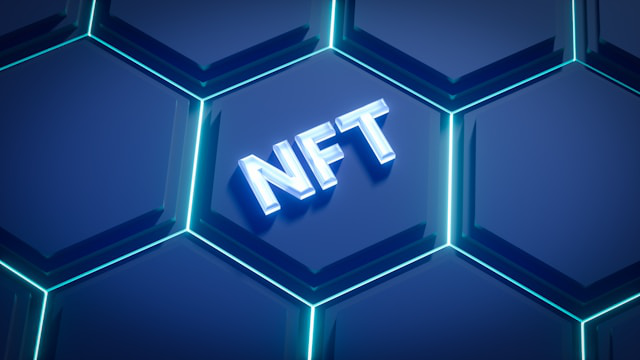 Closeup of a NFT sign