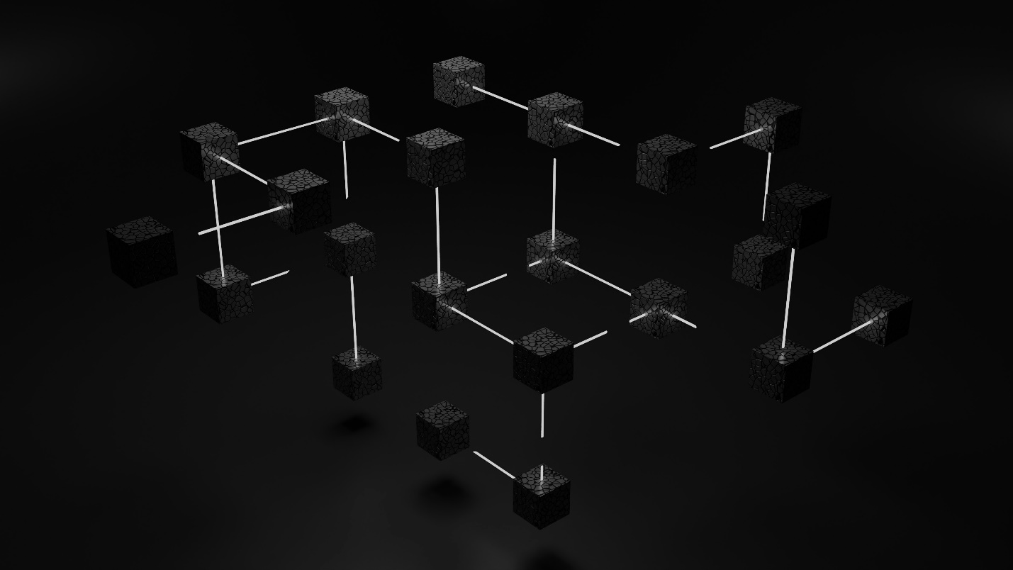 A group of cubes connected