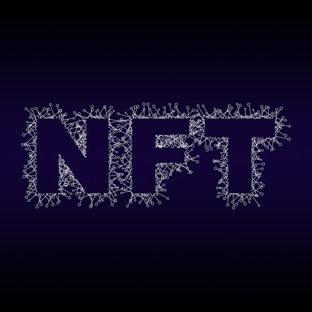 Closeup of an NFT sign