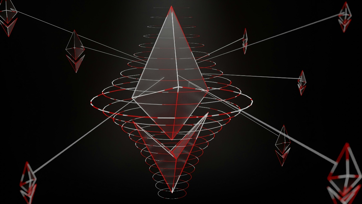 A representation of Blockchain with Ethereum.