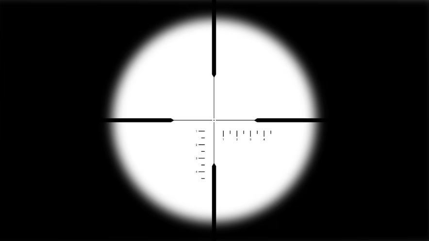 a classic sniper crosshair look
