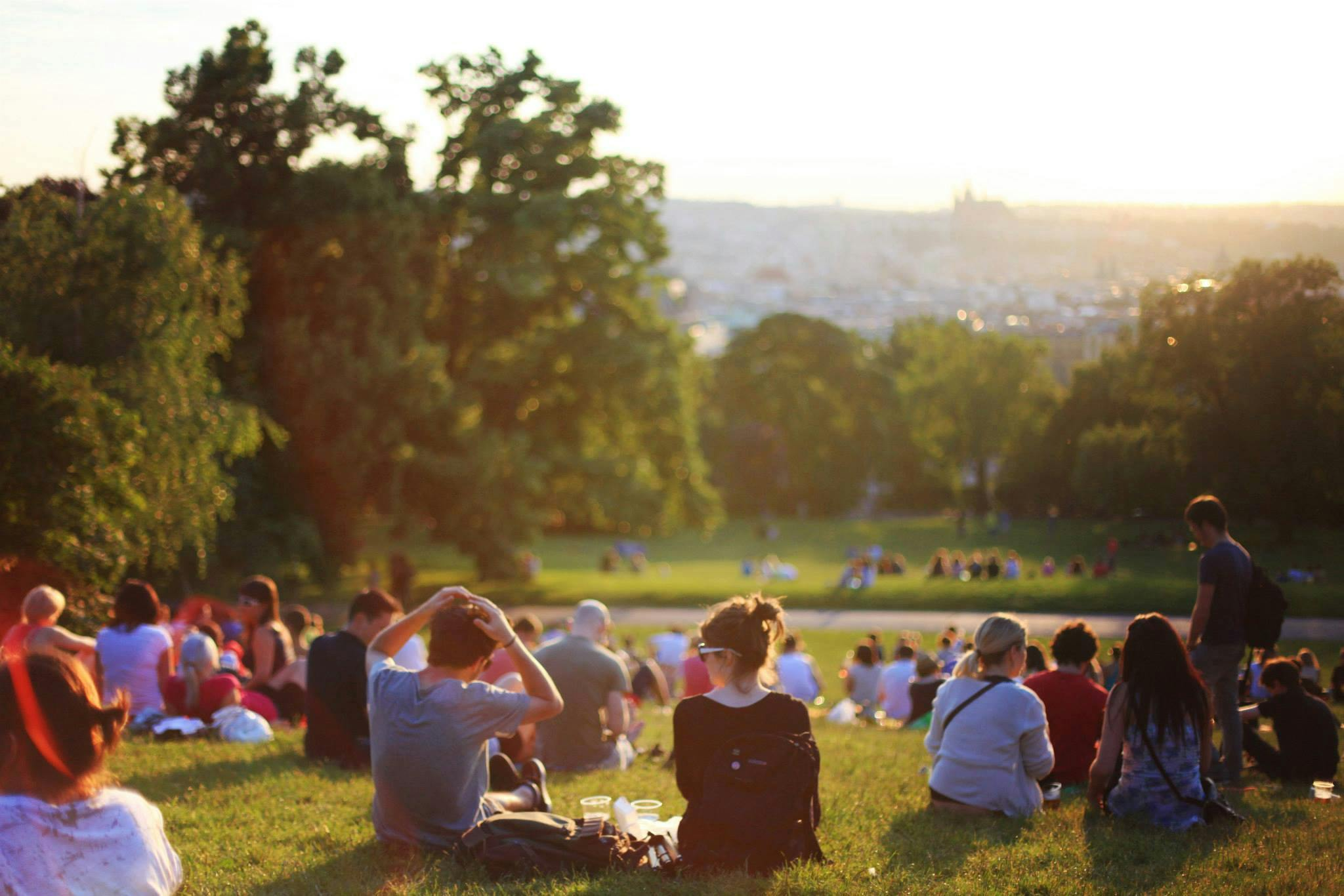 : people enjoying music