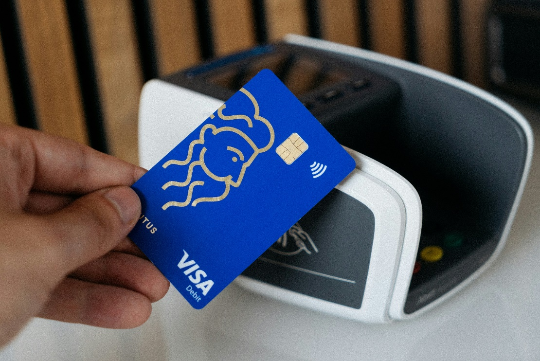 A visa card.