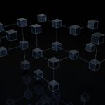 Decentralized blocks representing blockchain.