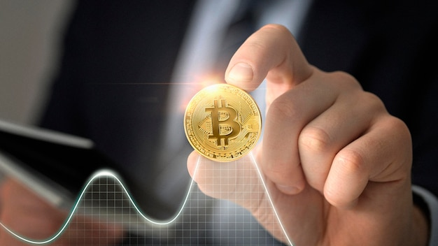 Person holding a crypto coin