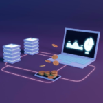 Illustration of MPC technology securing digital asset transactions across multiple devices