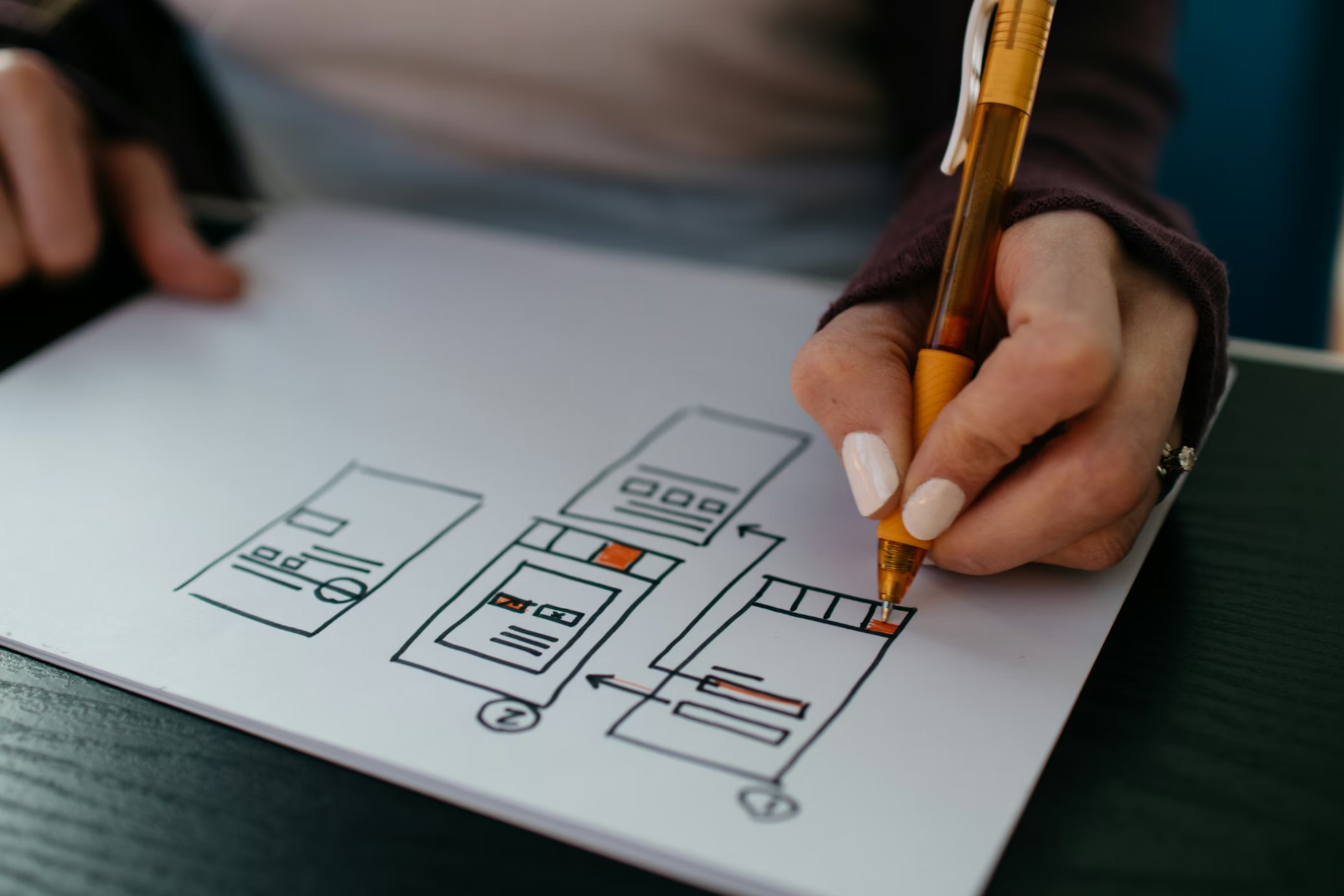 kenson Investments | Tokenized Corporate Actions: What Actually Works in Production Hand drawing a simple process flow diagram on paper with a pen