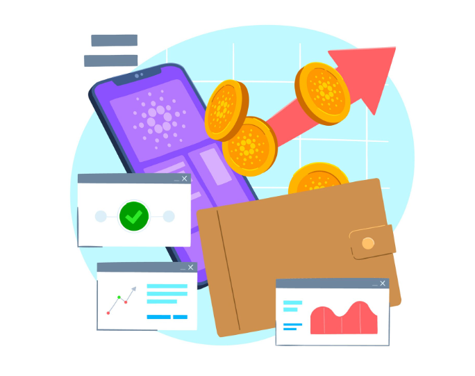 Illustration of a self-custody wallet with private keys