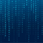 Cryptocurrency coding digital background showing blockchain code streams and encrypted data flow in a futuristic digital environment