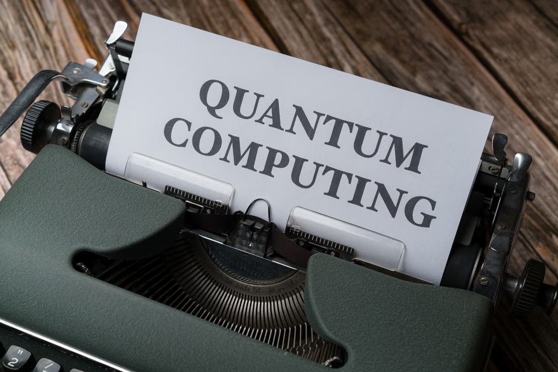 "Quantum computing" typewritten on paper.