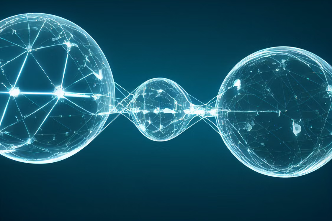 kenson Investments | Stablecoin Rules Are Taking Shape: What Market Participants Should Watch Abstract digital illustration of interconnected blockchain nodes representing a decentralized network.