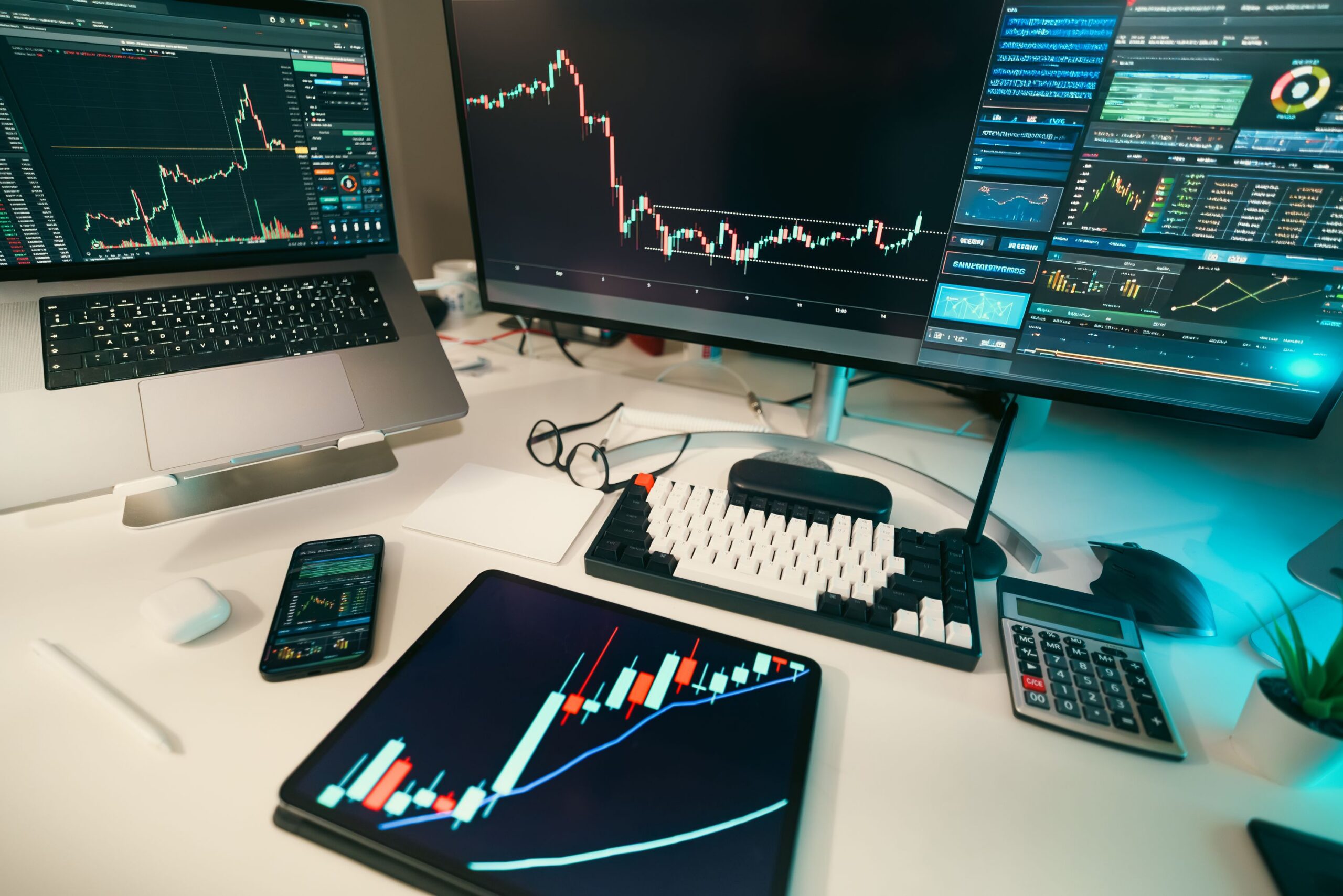 kenson Investments | Tokenized Repo Is Processing $365 Billion a Day: Has DLT Quietly Passed the Institutional Scale Test? Institutional trading desk with multiple monitors displaying financial market charts and data
