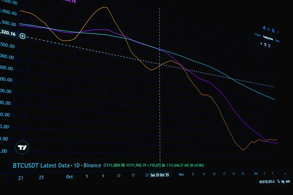 Cryptocurrency market trends displayed on a trading chart.