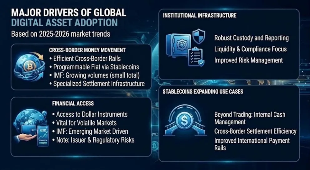 Key drivers influencing global digital asset adoption