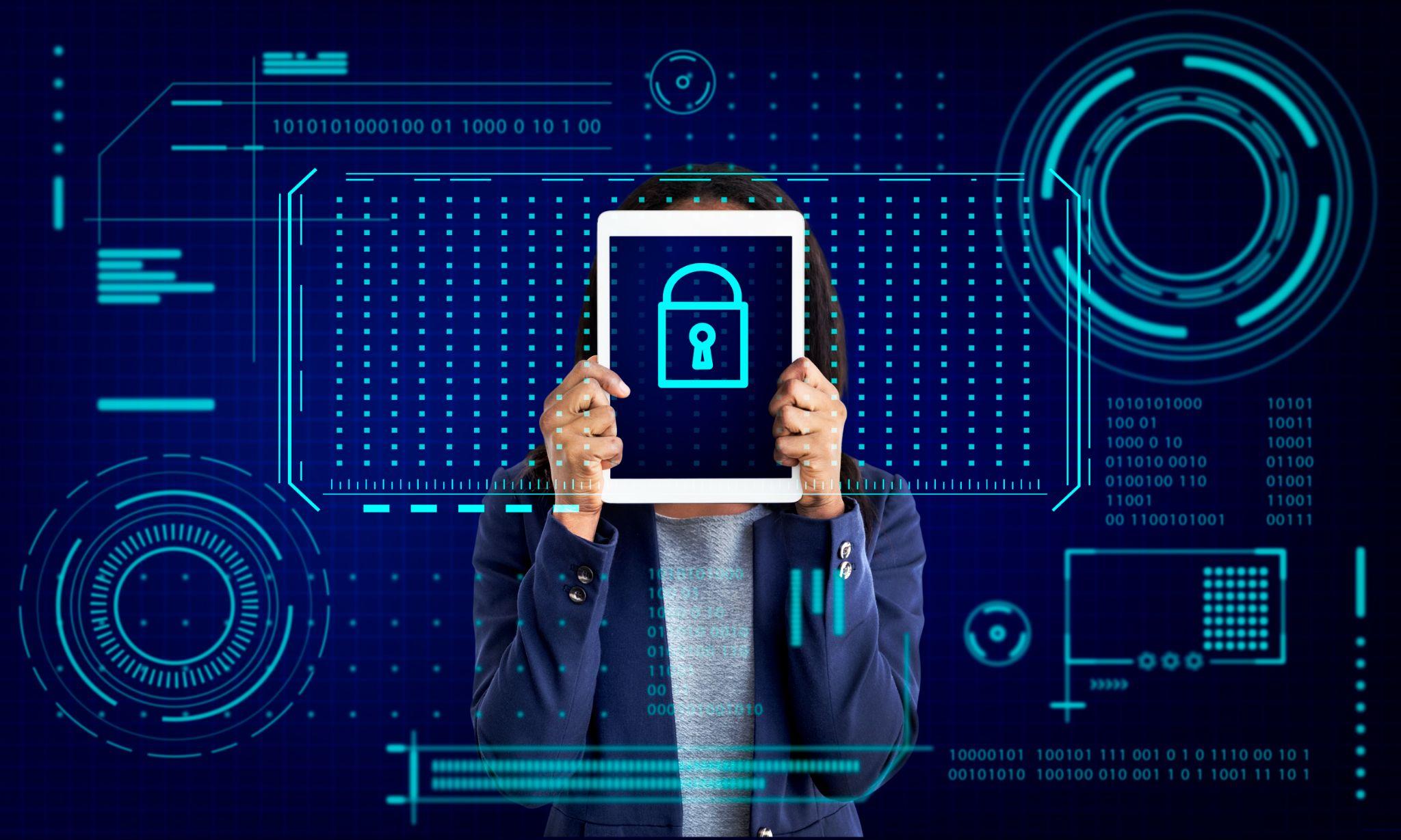 Digital lock and cybersecurity interface representing separation of multisig signers across systems, teams, and locations. 