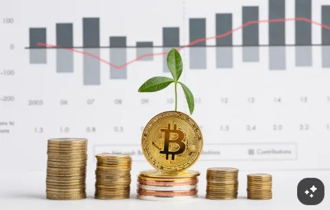 kenson Investments | Tokenized Bond Clean and Dirty Prices: Accrued Interest at Settlement Stacks of coins beside a small plant and financial growth chart.